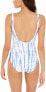 Фото #2 товара Michael Michael Kors 283905 Tie-Dye Daydream Lace-Up One-Piece Swimsuit, Size 12