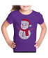 Christmas Snowman - Girl's Child Word Art T-Shirt