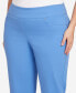 Plus Size Pull-On Stretch Denim Lace Hem Capri Pants