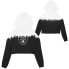 NFL Las Vegas Raiders Girls' Crop Hooded Sweatshirt - M