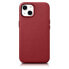 Фото #1 товара Чехол для iPhone 14 MagSafe Case Leather ICARER бордового цвета