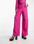 Only wide leg tailored trouser co-ord in pink