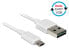 Delock 84805 - 0.2 m - USB A - Micro-USB B - USB 2.0 - 480 Mbit/s - White