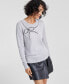 ფოტო #1 პროდუქტის Women's Cashmere Bow-Embellished Crewneck Sweater, Created for Macy's