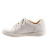 Trotters Adore T2117-115 Womens White Leather Lifestyle Sneakers Shoes