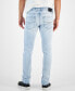ფოტო #2 პროდუქტის Men's Light-Wash Slim Tapered Fit Jeans