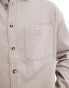 Фото #3 товара ASOS DESIGN overshirt with pocket details in light grey