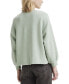 Women's Leo Crewneck Raw-Edge-Hem Sweater