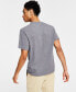 Фото #2 товара Men's Space-Dye Split T-Shirt, Created for Macy's