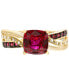 ფოტო #3 პროდუქტის Lab-Grown Ruby (2 ct. t.w.) & Diamond Accent Swirl Ring in 14k Gold-Plated Sterling Silver