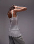 Topshop dobby lace cami top in white