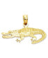ფოტო #1 პროდუქტის 14k Gold Charm, Textured Alligator Charm