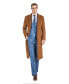 ფოტო #3 პროდუქტის Men's Knee Length Wool Blend Three Button Long Jacket Overcoat Top Coat