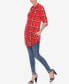 ფოტო #5 პროდუქტის Women's Plaid Tunic Top Shirt