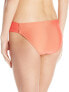 Ella Moss 262742 Women Solid Tab Side Bikini Bottom Swimwear Orange Size X-Small