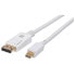 Фото #2 товара IC Intracom Mini-DisplayPort M auf DisplayPort Kabel 4K 60Hz weiss 2m - Cable - Audio/Multimedia