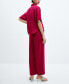Фото #3 товара Women's Short Sleeve Linen-Blend Shirt