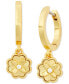 Фото #1 товара Gold-Tone Heritage Bloom Huggie Hoop Earrings