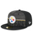 Фото #1 товара Men's Black Pittsburgh Steelers 2023 NFL Training Camp 59FIFTY Fitted Hat