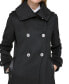 Women's Faux-Leather-Trim Coat