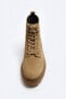 Фото #3 товара Замшевые сапоги со шнуровкой ZARA