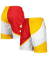 ფოტო #1 პროდუქტის Men's Red, Yellow Atlanta Hawks Hardwood Classics 1986 Split Swingman Shorts