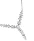 Фото #2 товара Silver-Tone Mixed Cubic Zirconia Cluster Lariat Necklace, 16" + 2" extender, Created for Macy's