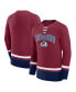 ფოტო #1 პროდუქტის Men's Burgundy Colorado Avalanche Back Pass Lace-Up Long Sleeve T-shirt