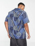 Levi's revere collar shirt in blue all over print