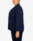 Фото #5 товара Plus Size Classic Chic Button Front Long Sleeve Jacket