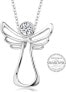 Guardian Angel Clear Crystal Necklace