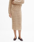 ფოტო #1 პროდუქტის Women's Openwork Details Knitted Skirt