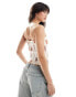 Фото #3 товара ASOS DESIGN shirred bandeau top in shell print