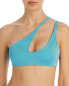 Фото #1 товара Aqua Swim 299573 Women One Shoulder Cutout Bikini Top Size S