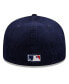 Фото #4 товара Men's Navy Chicago White Sox Throwback Corduroy 59FIFTY Fitted Hat