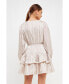 ფოტო #2 პროდუქტის Women's Shiny Fabric Mini Dress