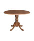 Фото #12 товара Round Dual Drop Leaf Pedestal Table