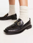 Фото #2 товара Glamorous horsebit loafers in black croc