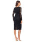 Фото #4 товара Women's Soutache Lace Long-Sleeve Sheath Dress