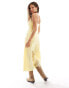 Фото #3 товара Reclaimed Vintage lingerie slip dress with lace detail in yellow