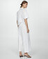 ფოტო #2 პროდუქტის Women's Cotton Wide Leg Trousers