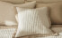 Textured cushion cover with linen border