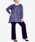 ფოტო #4 პროდუქტის Plus Size Emmery Pleat Detail Tunic Top