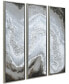 Iced Textured Metallic Hand Painted Wall Art Set by Martin Edwards, 60" x 20" x 1.5"