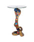 Renenutet Egyptian Cobra Goddess Glass-Topped Table