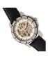 ფოტო #3 პროდუქტის Philippe Automatic White Dial, Genuine Black Leather Watch 41mm