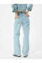 Фото #4 товара Düz Paça Yırtık Kot Pantolon Cepli - Eve Straight Jeans