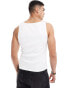 ASOS DESIGN muscle fit vest with double thin straps in white