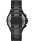 ფოტო #3 პროდუქტის Men's Lennox Chronograph Black-Tone Stainless Steel Bracelet Watch