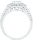 Фото #3 товара Diamond Princess Square Double Halo Cluster Ring (1 ct. t.w.) in 14k White Gold